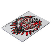 Wolf Haida-Stammes-Totem-Design Notizblock (Linke Seite)