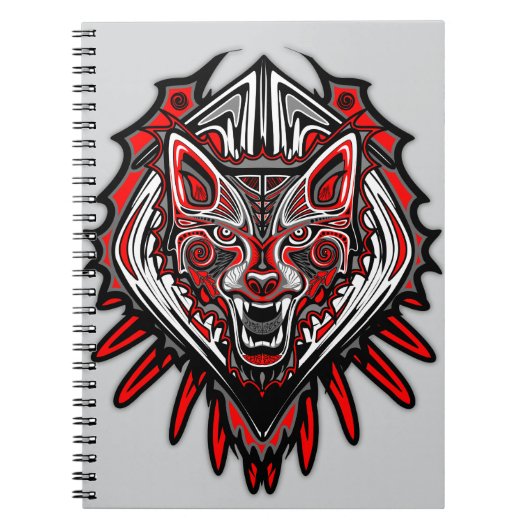 Wolf Haida-Stammes-Totem-Design Notizblock (Vorderseite)
