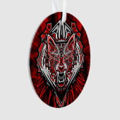 Wolf-Haida-Stammes-Totem-Design Ornament (Vorderseite)