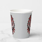 Wolf-Haida-Stammes-Totem-Design Pappbecher (Rechts)