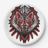 Wolf-Haida-Stammes-Totem-Design Pappteller (Vorderseite)