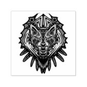 Wolf Haida-Stammes-Totem-Design Permastempel (Design)