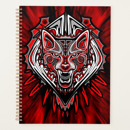 Wolf Haida-Stammes-Totem-Design Planer (Vorderseite)