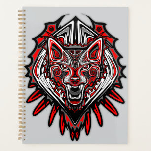 Wolf-Haida-Stammes-Totem-Design Planer