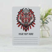 Wolf-Haida-Stammes-Totem-Design Programm (Stehend Vorderseite)