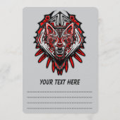 Wolf-Haida-Stammes-Totem-Design Programm (Rückseite)