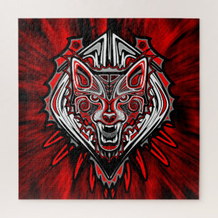 Wolf-Haida-Stammes-Totem-Design Puzzle