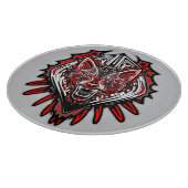 Wolf-Haida-Stammes-Totem-Design Schneidebrett (Ecke)