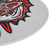 Wolf-Haida-Stammes-Totem-Design Schneidebrett (Ecke)