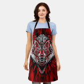 Wolf Haida-Stammes-Totem-Design Schürze (Getragen)