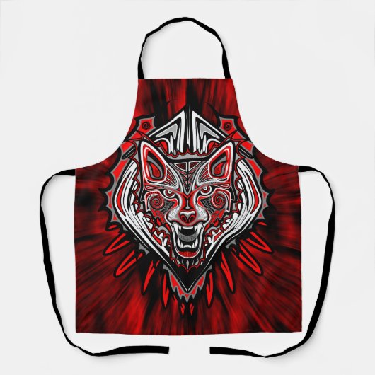 Wolf Haida-Stammes-Totem-Design Schürze (Vorderseite)