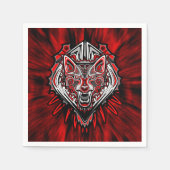 Wolf Haida-Stammes-Totem-Design Serviette (Vorderseite)