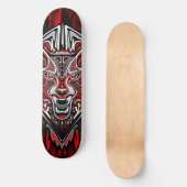 Wolf-Haida-Stammes-Totem-Design Skateboard (Vorderseite)