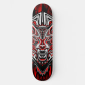 Wolf-Haida-Stammes-Totem-Design Skateboard (Vorderseite)