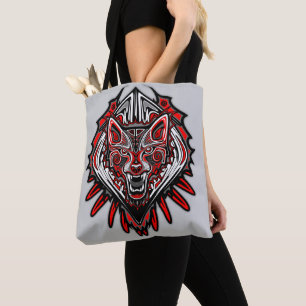 Wolf-Haida-Stammes-Totem-Design Tasche