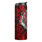 Wolf-Haida-Stammes-Totem-Design Thermosbecher (Nach links gedreht)