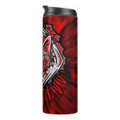 Wolf-Haida-Stammes-Totem-Design Thermosbecher (Nach rechts gedreht)