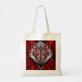 Wolf Haida-Stammes-Totem-Design Tragetasche (Rückseite)