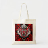 Wolf Haida-Stammes-Totem-Design Tragetasche (Vorne)