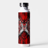 Wolf-Haida-Stammes-Totem-Design Trinkflasche (Links)