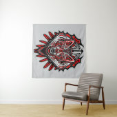 Wolf-Haida-Stammes-Totem-Design Wandteppich (Beispiel (Horizontal))