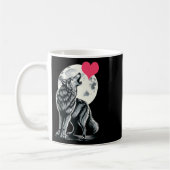 Wolf hält Herz Valentinstag Süße Wölfe Val Kaffeetasse (Links)