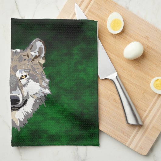 Wolf Handtuch (Viertel Falte)