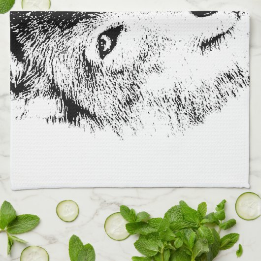 Wolf Handtuch (Gefaltet)