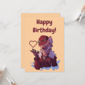 Wolf happy birthday karte (Vorderseite/Rückseite Beispiel)