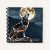 Wolf Hardcover Notizblock (Vorderseite)