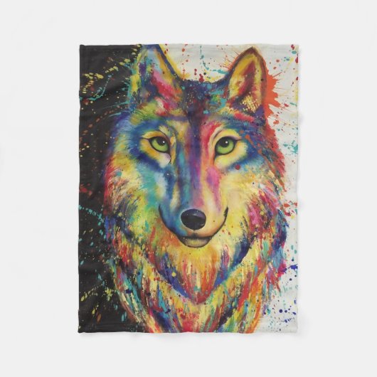 Wolf-HauptFleece-Decke Fleecedecke (Vorderseite)