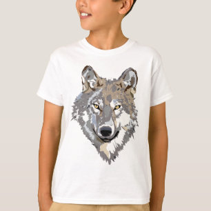 Wolf-Hauptkunst-Tätowierungs-Entwurf T-Shirt