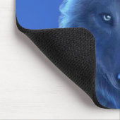Wolf-Hauptneonblau Mousepad (Ecke)