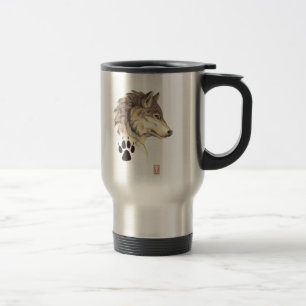 Wolf-Hauptprofil-Tasse Reisebecher