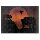 Wolf Hawk und Bärenschneider Schneidebrett (Vorderseite)