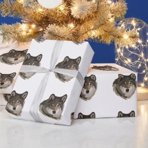 Wolf Head Animal Gray Wild Wolf Geschenkpapier
