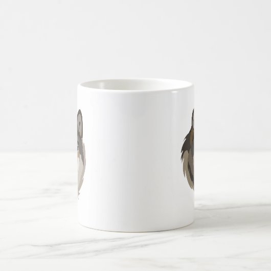 Wolf Head Animal Gray Wild Wolf Kaffeetasse (Mittel)