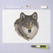 Wolf Head Animal Gray Wild Wolf Seidenpapier (Handwerk)