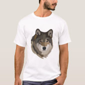 Wolf Head Animal Gray Wild Wolf T-Shirt (Vorderseite)
