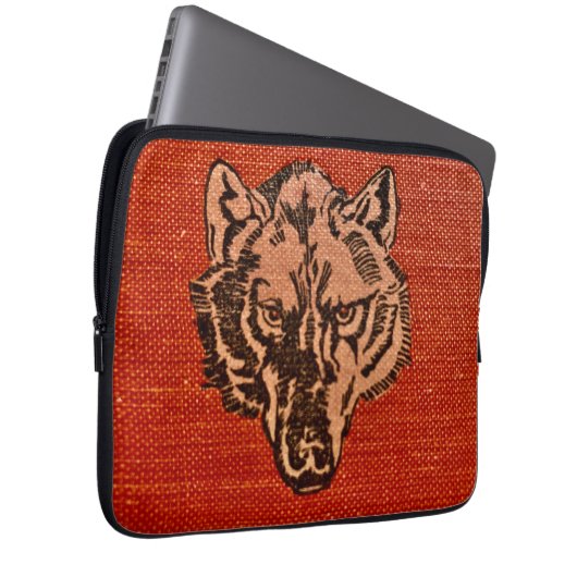 Wolf Head auf der Red Electronics Bag Laptopschutzhülle (Vorne Rechts)
