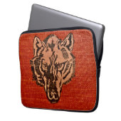 Wolf Head auf der Red Electronics Bag Laptopschutzhülle (Vorderseite Links)