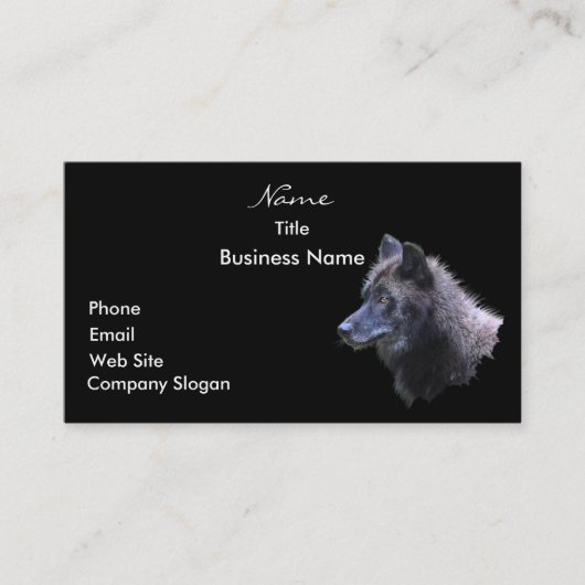 WOLF HEAD Business Card oder Visitenkarte (Vorderseite)