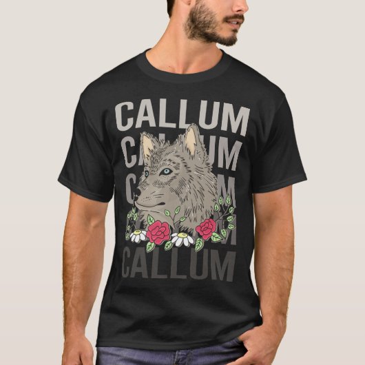 Wolf Head - Callum Name T-Shirt (Vorderseite)
