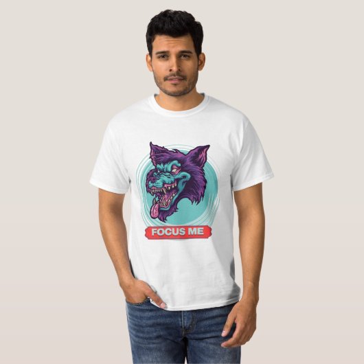 Wolf Head Design T-Shirt (Vorne ganz)