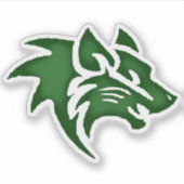 Wolf Head Digital Art - Hand-Drawn - One-Of-A-Kind Aufkleber (Vorderseite)