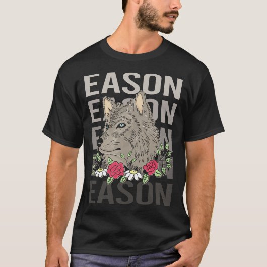 Wolf Head - Eason Name T-Shirt (Vorderseite)