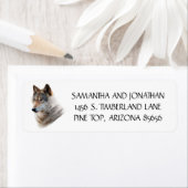 Wolf Head Forest Double Exposure Rücksendeadresse (Insitu)