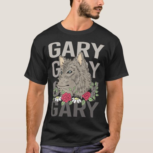 Wolf Head - Gary Name T-Shirt (Vorderseite)