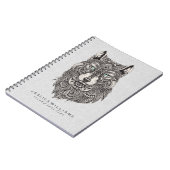 Wolf Head Intricate Illustration Notizblock (Linke Seite)