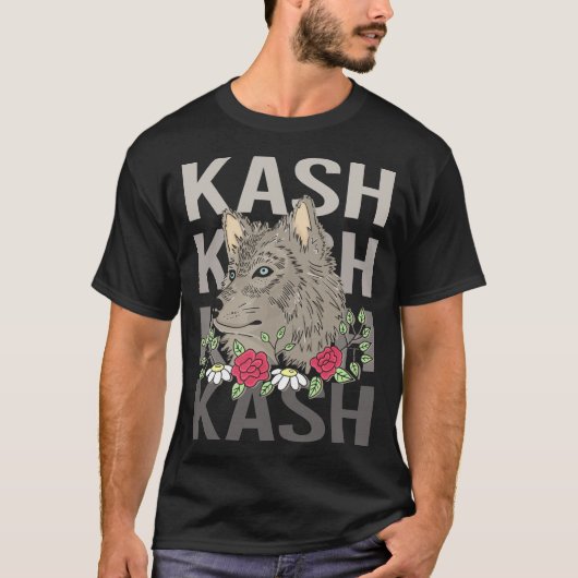 Wolf Head - Kash Name T-Shirt (Vorderseite)